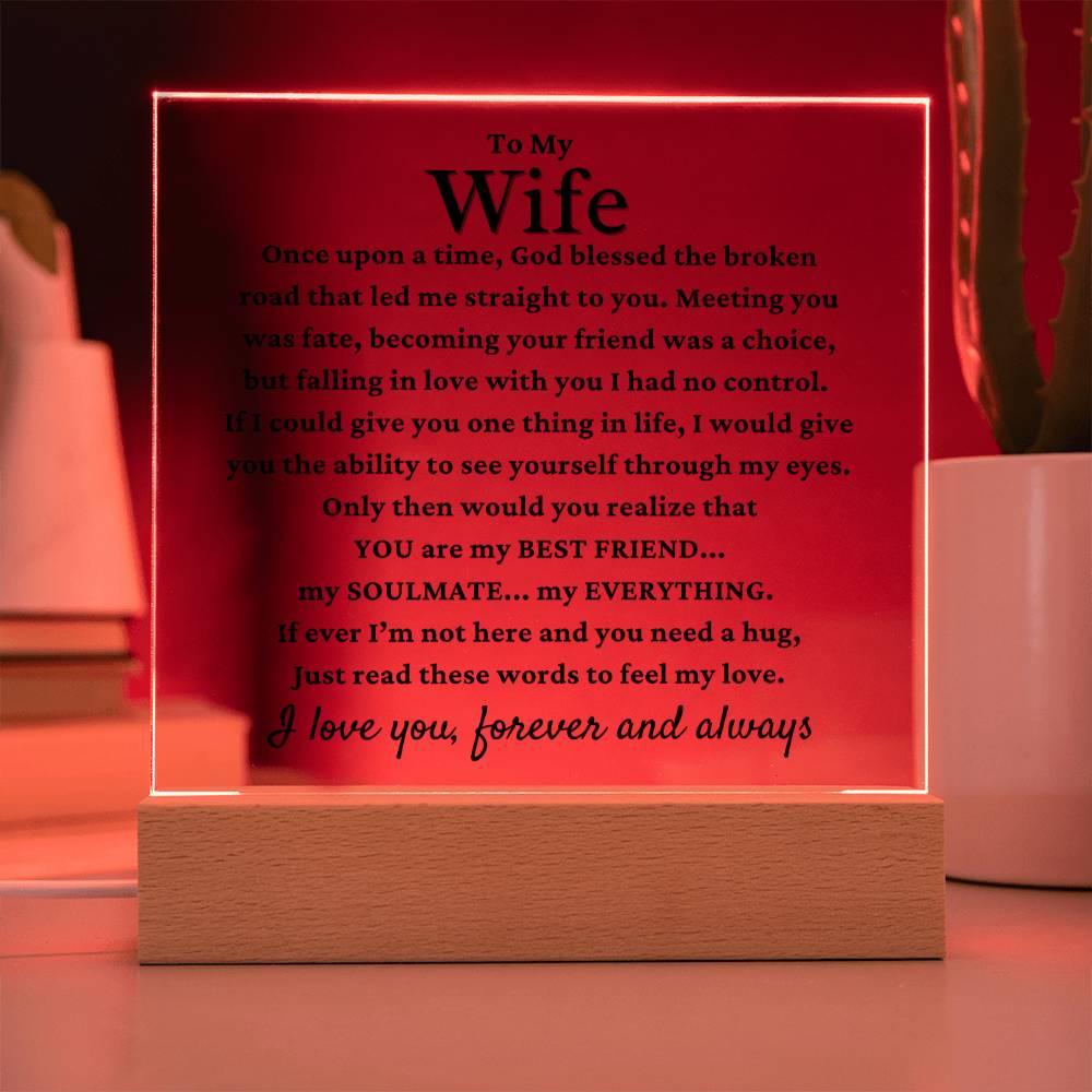 To My Wife "My Soulmate" Acrylic Plaque