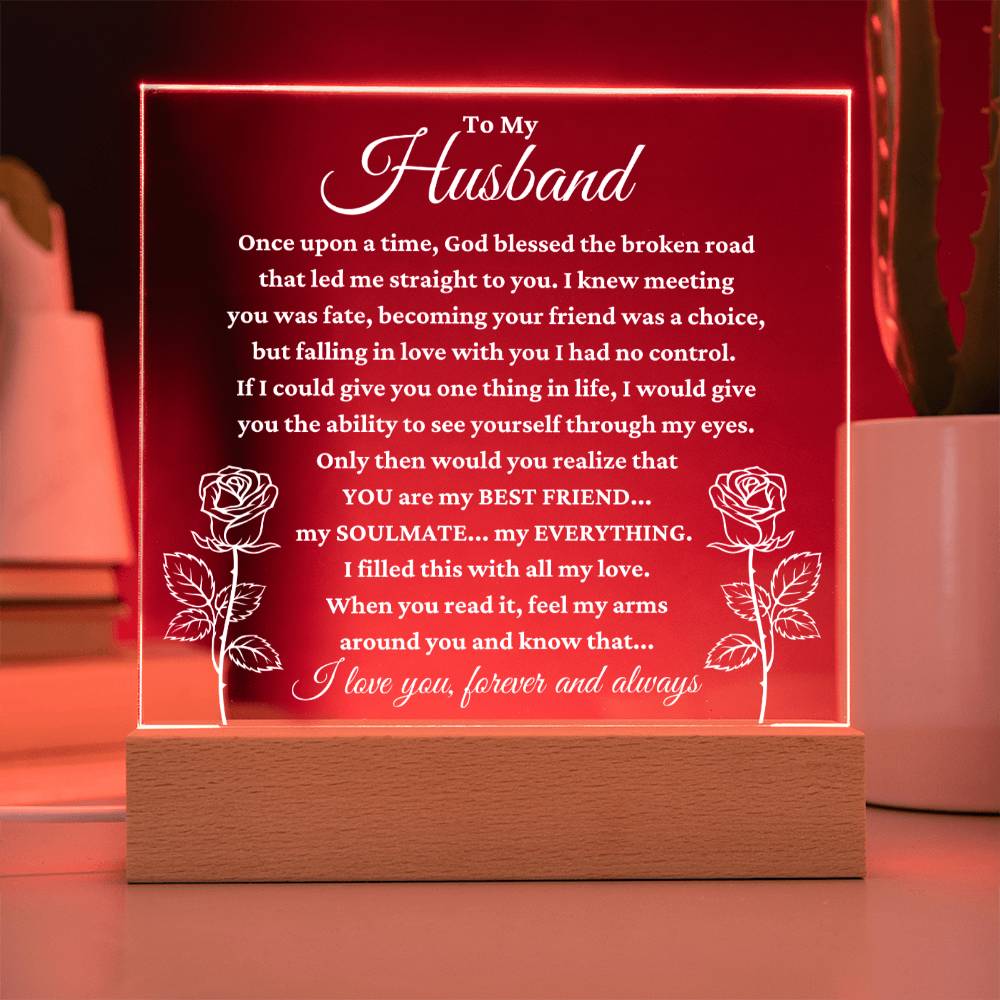 To My Husband "My Best Friend" Acrylic Plaque