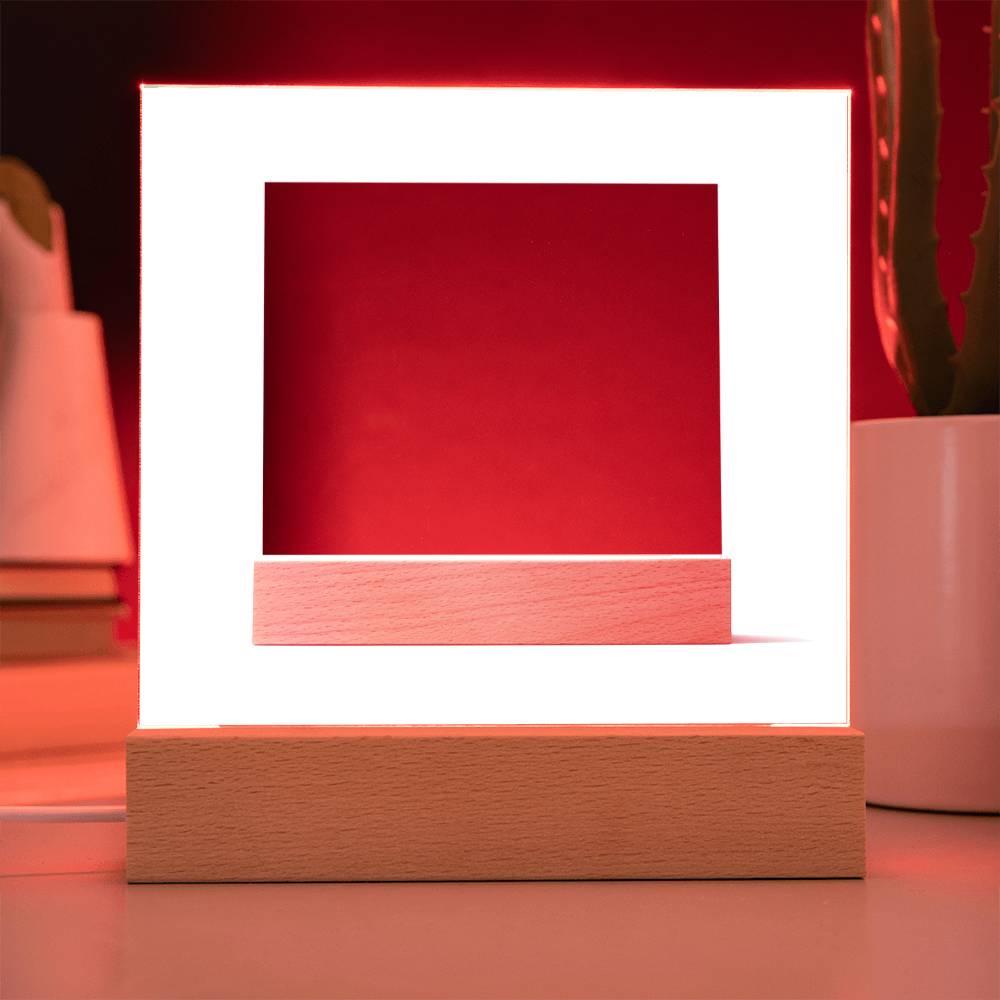 Acrylic Square - Black Text