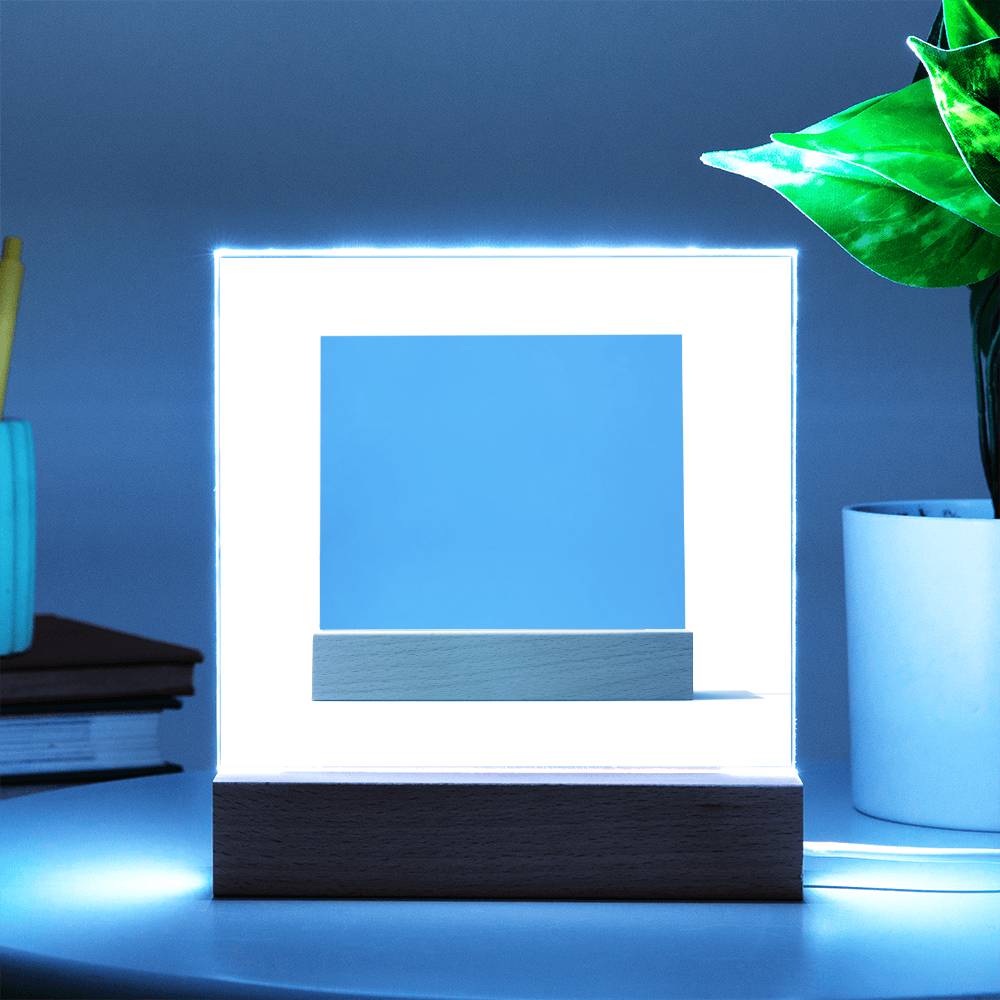 Acrylic Square - Black Text