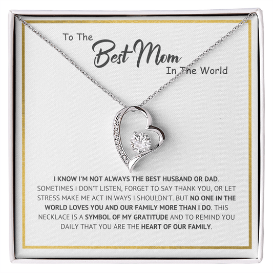 "Best Mom" Forever Necklace Gift For Wife