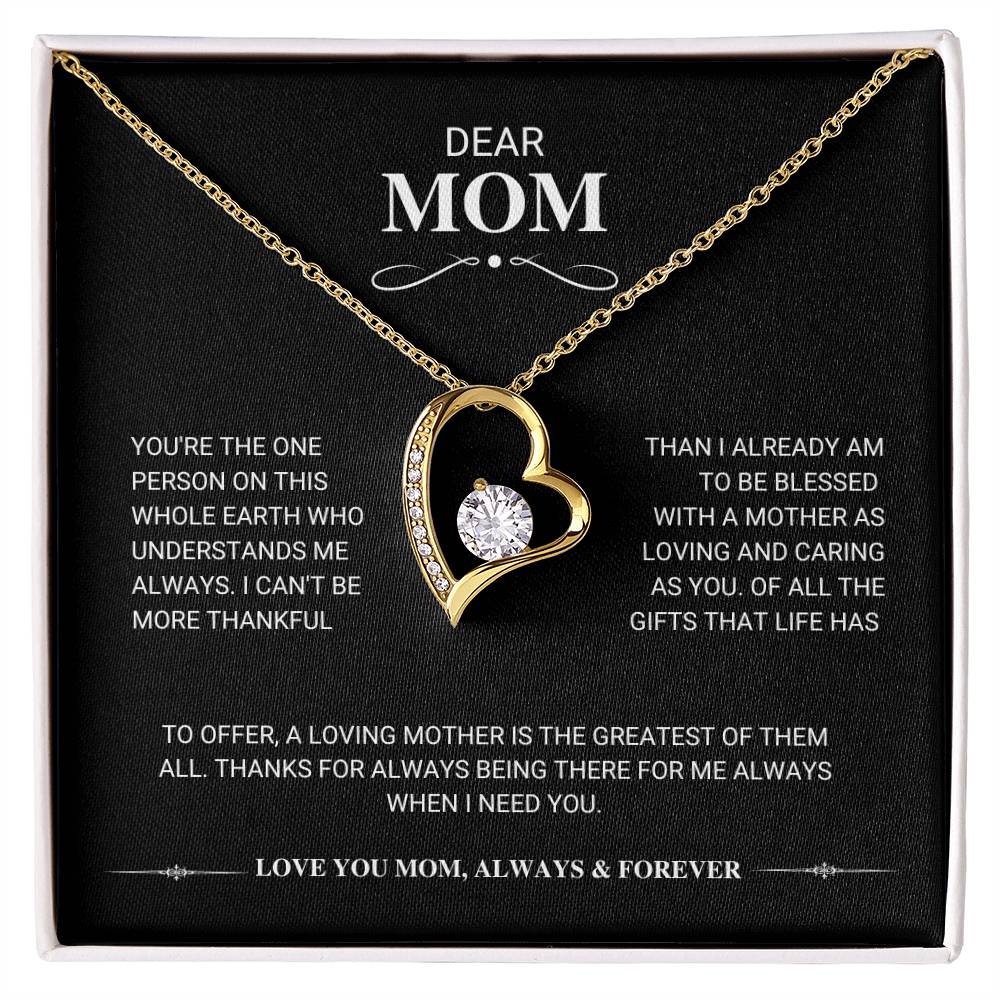 Mom "The Greatest Gift" Forever Love Necklace