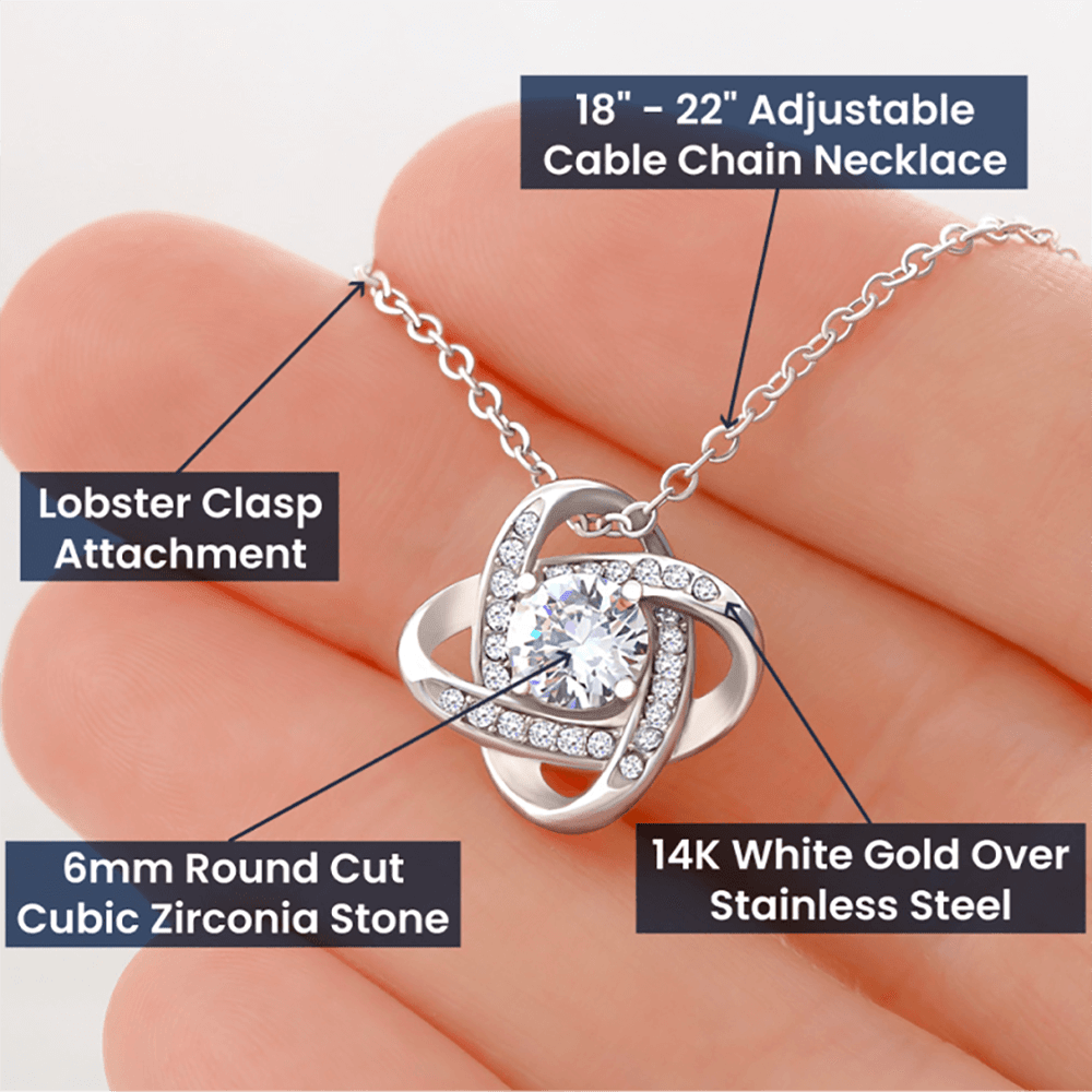Mom - You're The World - Love Knot Necklace