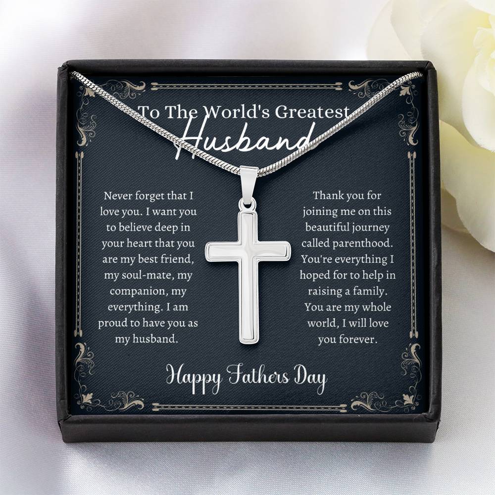 Greatest Husband - Father's Day - Cross Necklace