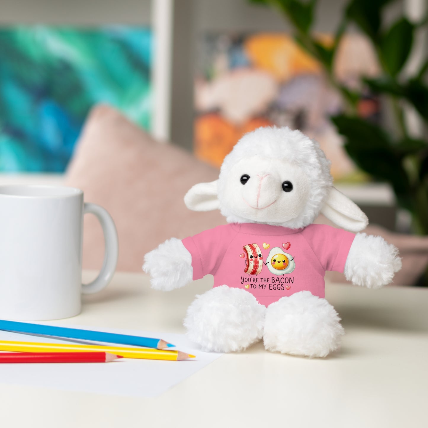 Huggable Valentine’s Day Plushies 'You're the Bacon to My Eggs'