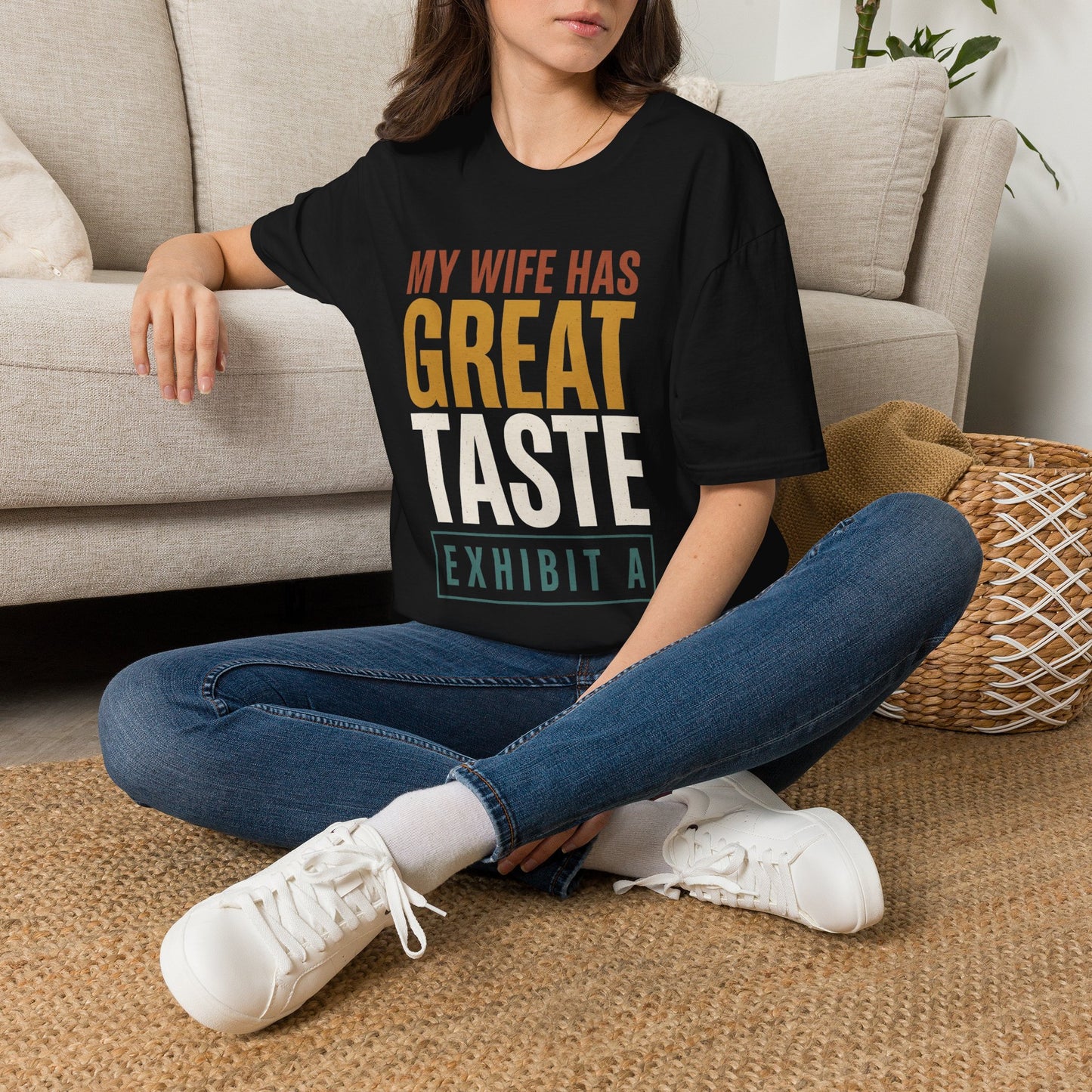 Gildan Softstyle Unisex Graphic Tee - My Wife Has Great Taste Exhibit A - Funny Husband Anniversary Gift Shirt