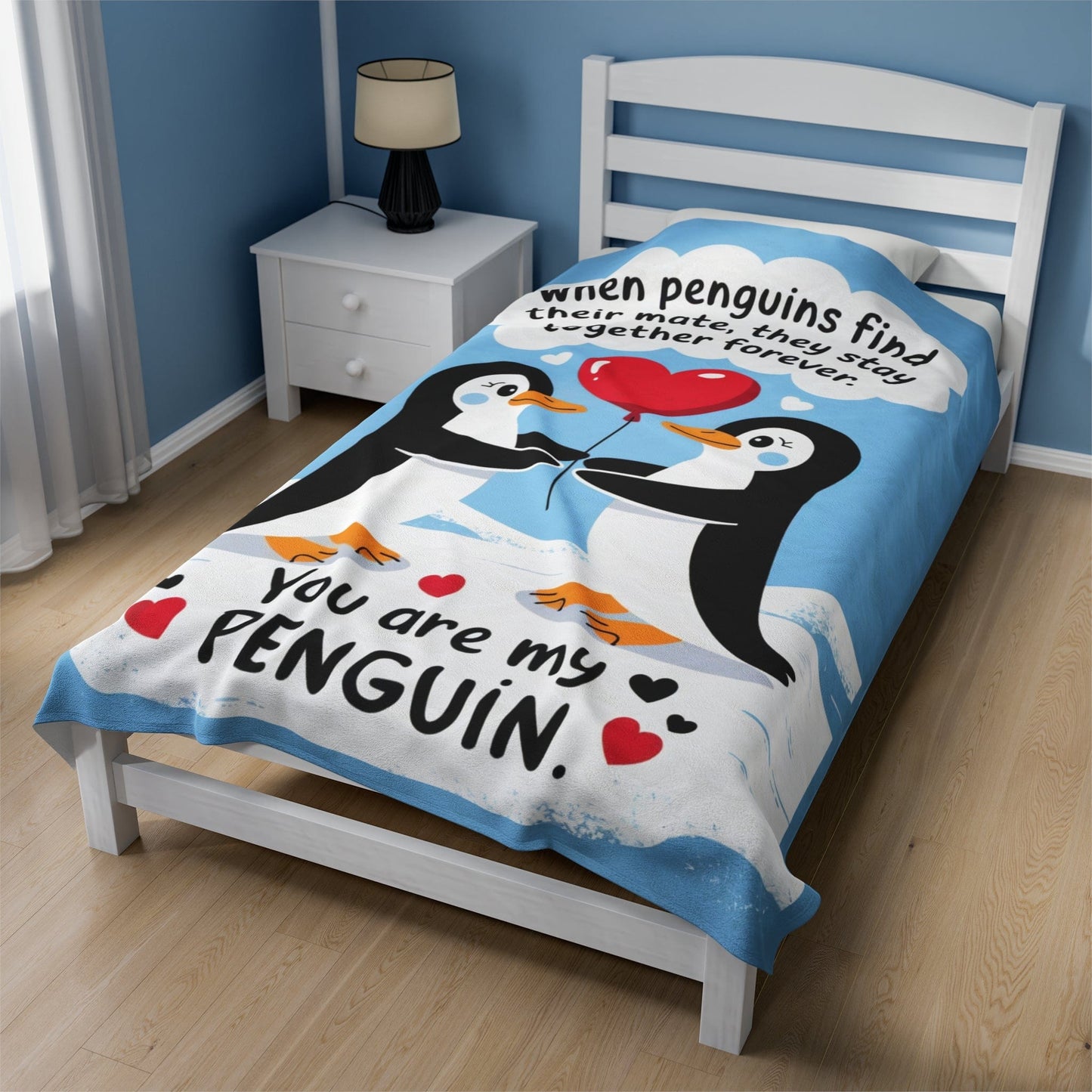 "You Are My Penguin" Couples Blanket Gift