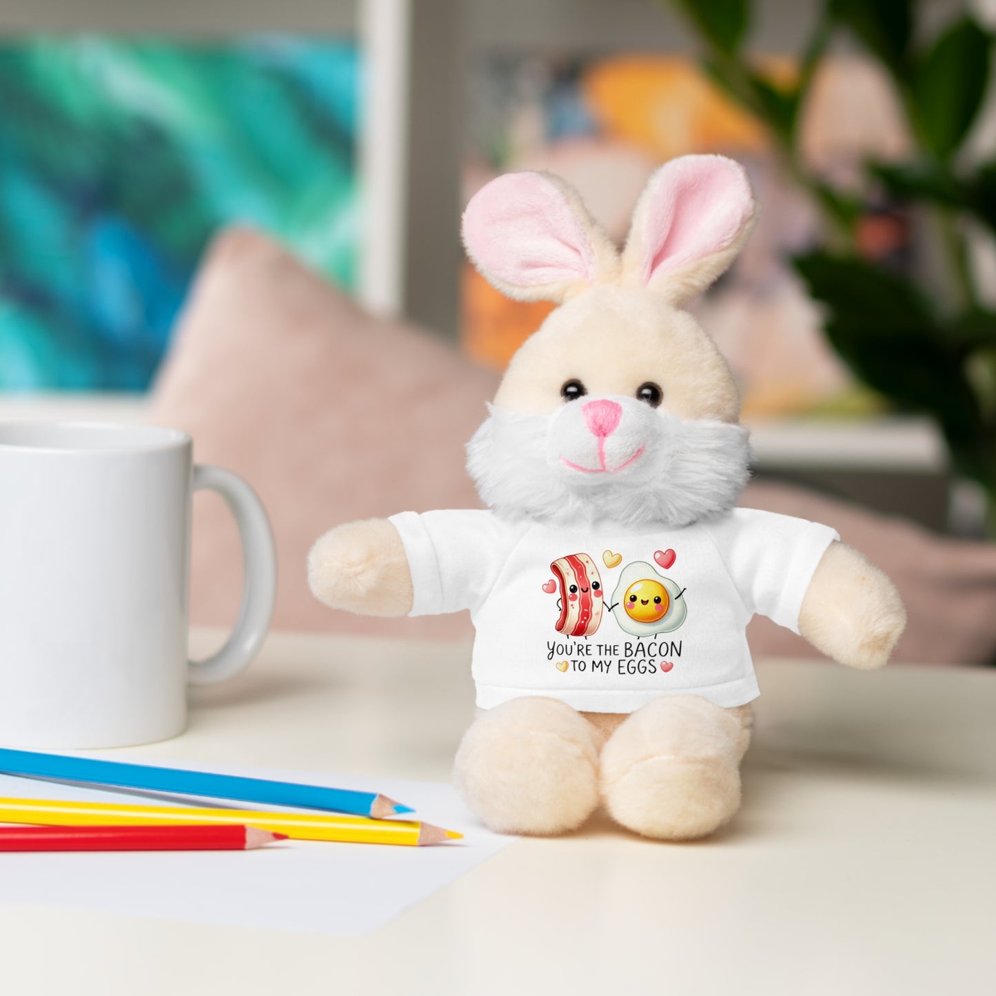 Huggable Valentine’s Day Plushies 'You're the Bacon to My Eggs'