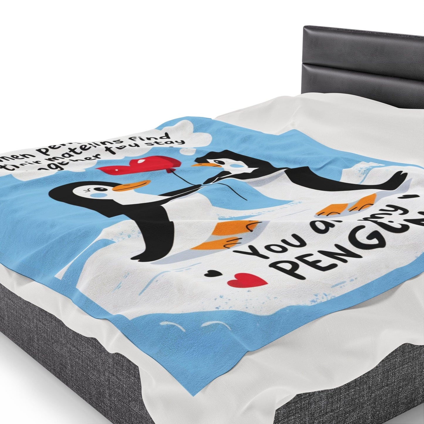 "You Are My Penguin" Couples Blanket Gift