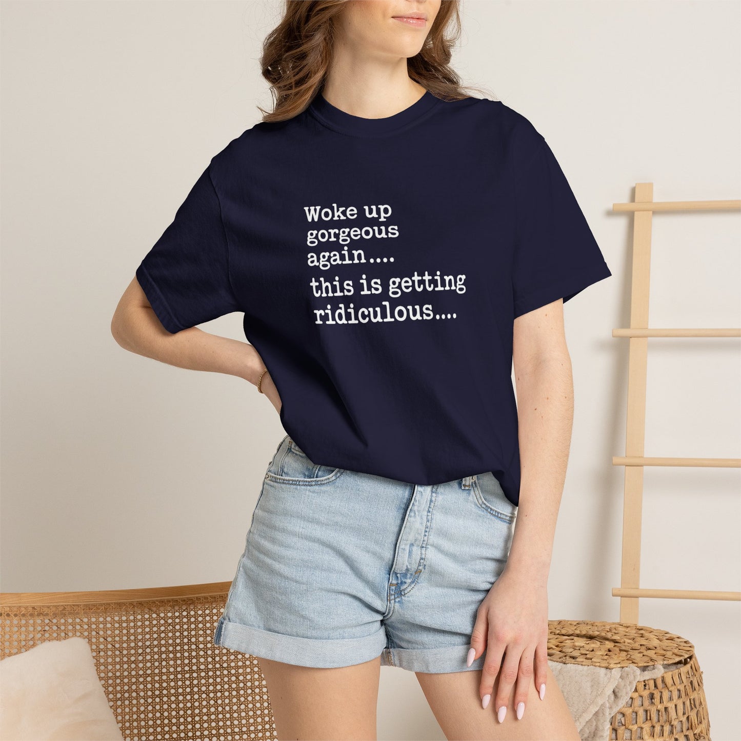 Woke Up Gorgeous Again Funny Sarcastic Comfort Colors Shirt