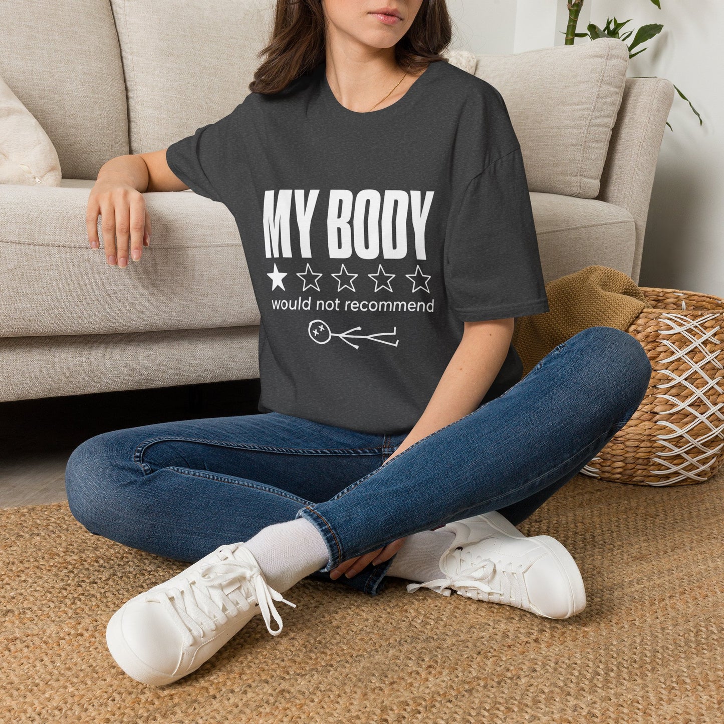 My Body Would Not Recommend Shirt, Funny 1 Star Review Graphic Tee, Sarcastic Everything Hurts Sore Body Gift For Mom Women Men