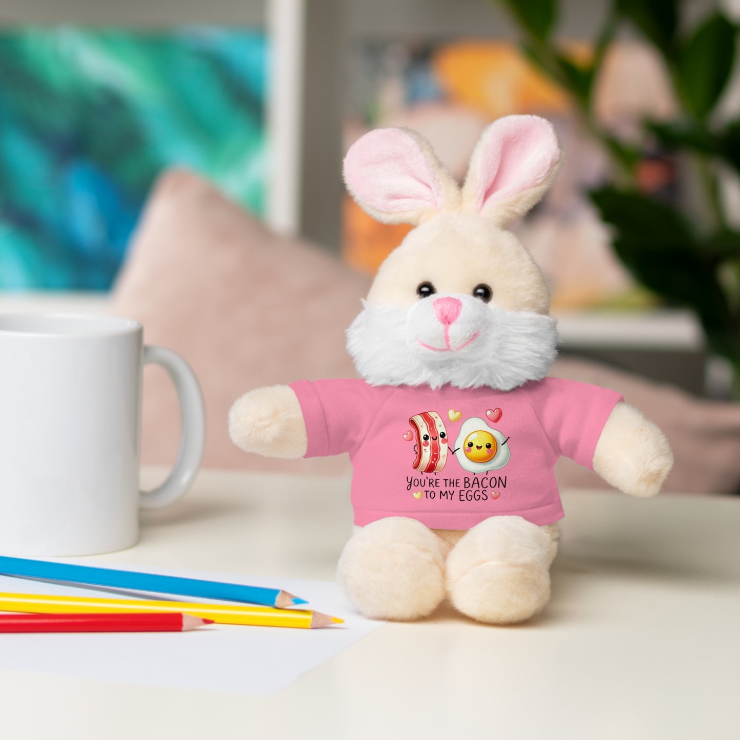 Huggable Valentine’s Day Plushies 'You're the Bacon to My Eggs'