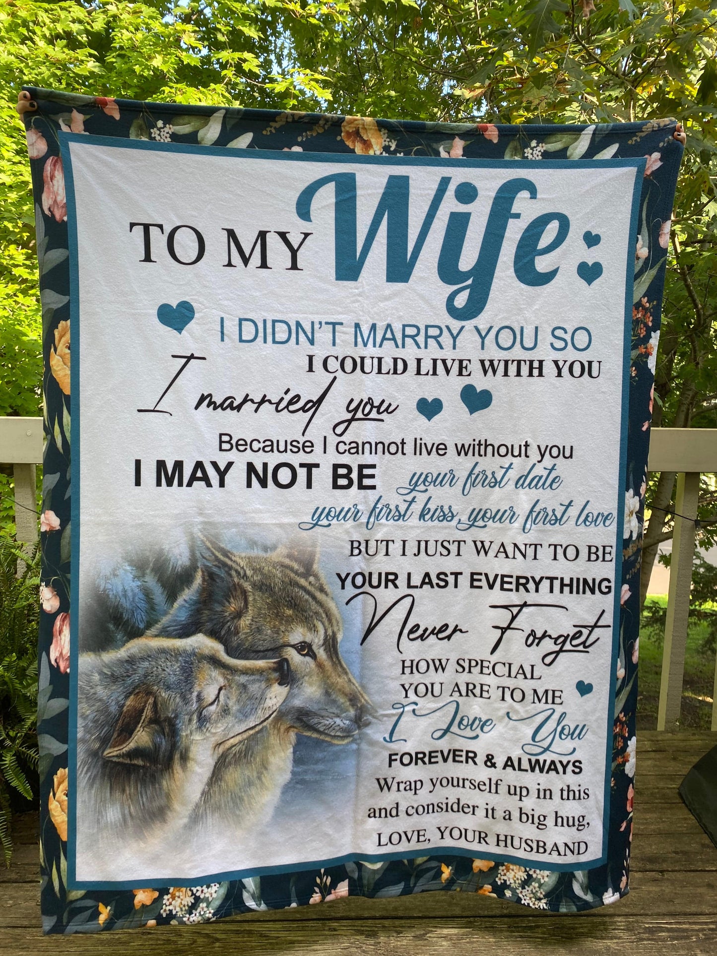 To My Wife "Last Everything" Blanket