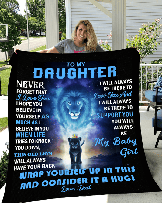 Daughter - Never Forget - Blanket From Dad