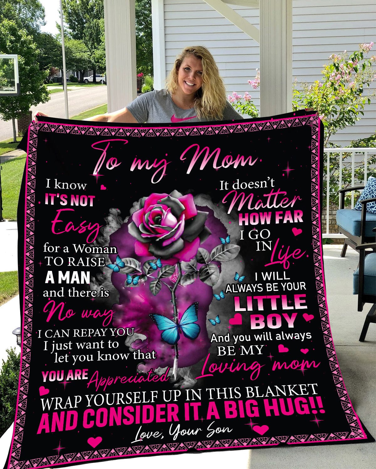 Mom "You Are Appreciated" Blanket From Son