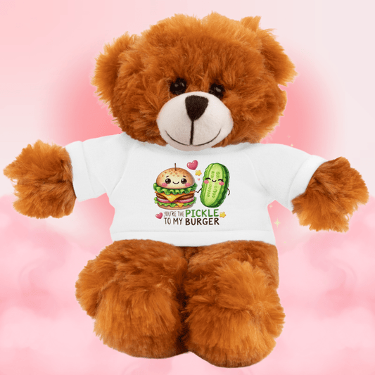 Stuffed Animals with Tee "Pickle To My Burger"