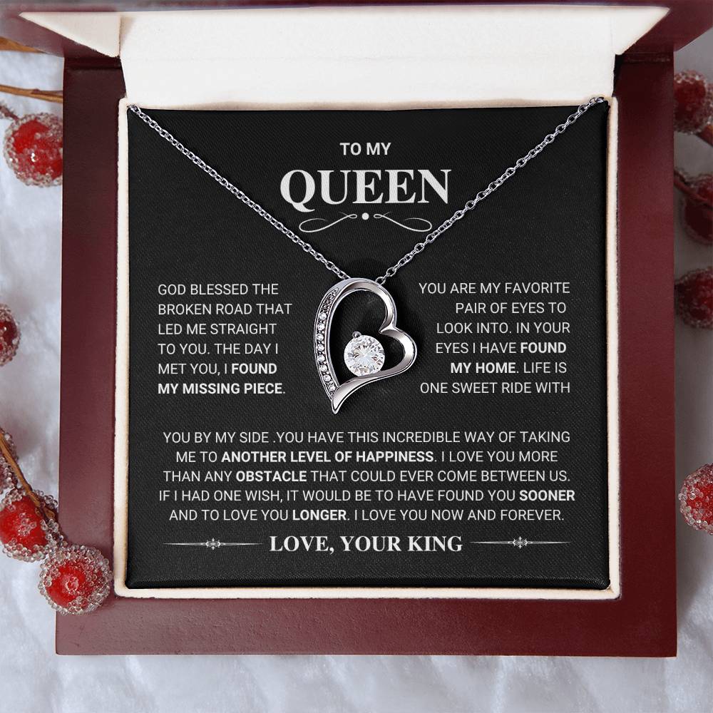 Queen Gift "Now And Forever" Forever Love Necklace from King