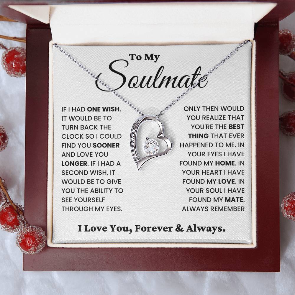 Soulmate Gift "Always Remember" Forever Love Necklace