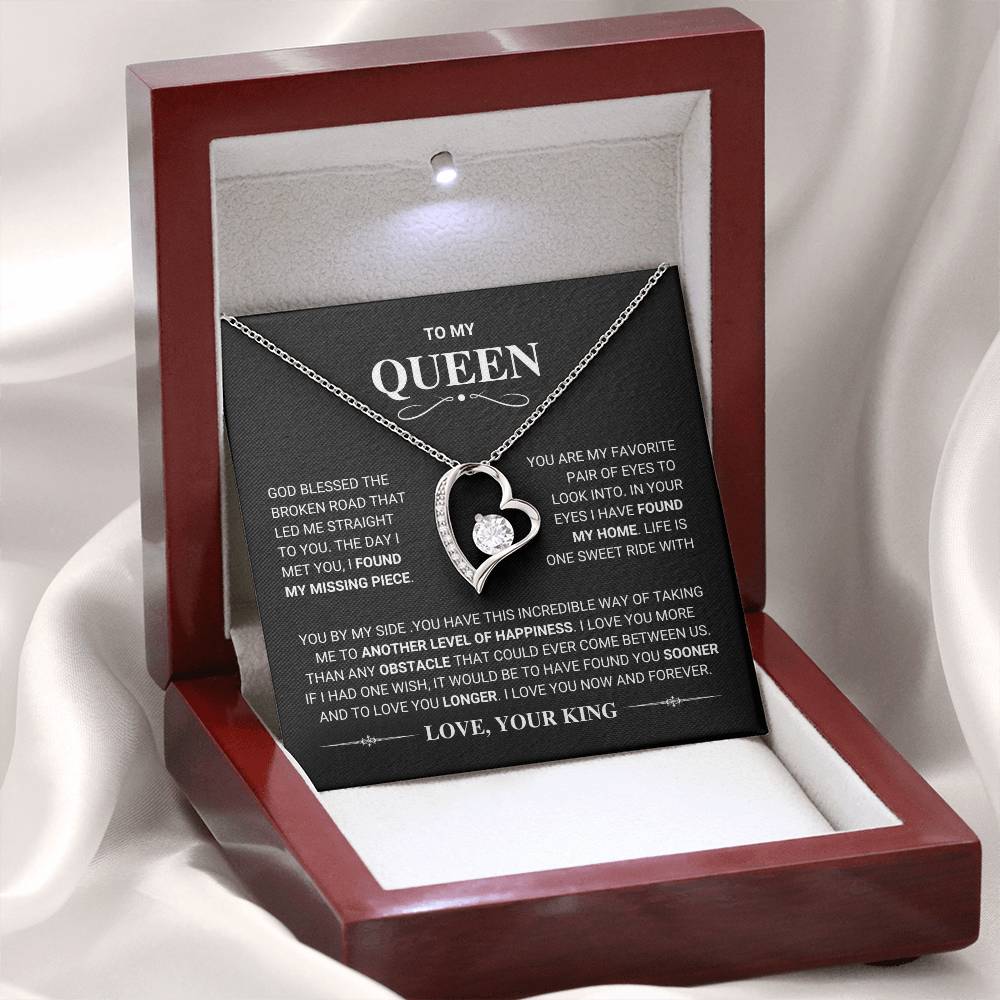 Queen Gift "Now And Forever" Forever Love Necklace from King