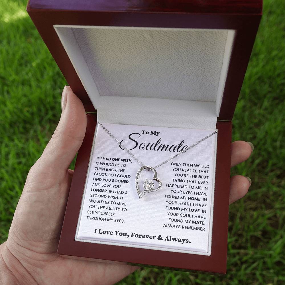 Soulmate Gift "Always Remember" Forever Love Necklace