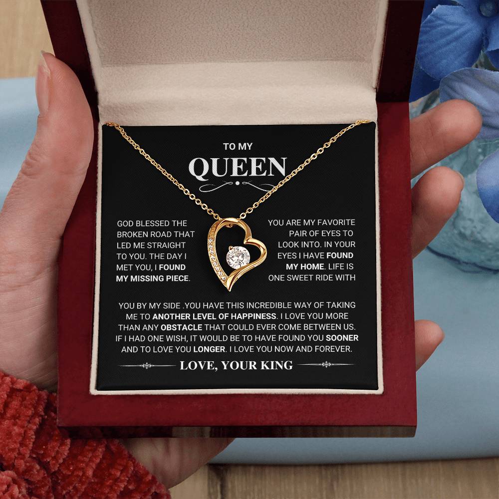 Queen Gift "Now And Forever" Forever Love Necklace from King