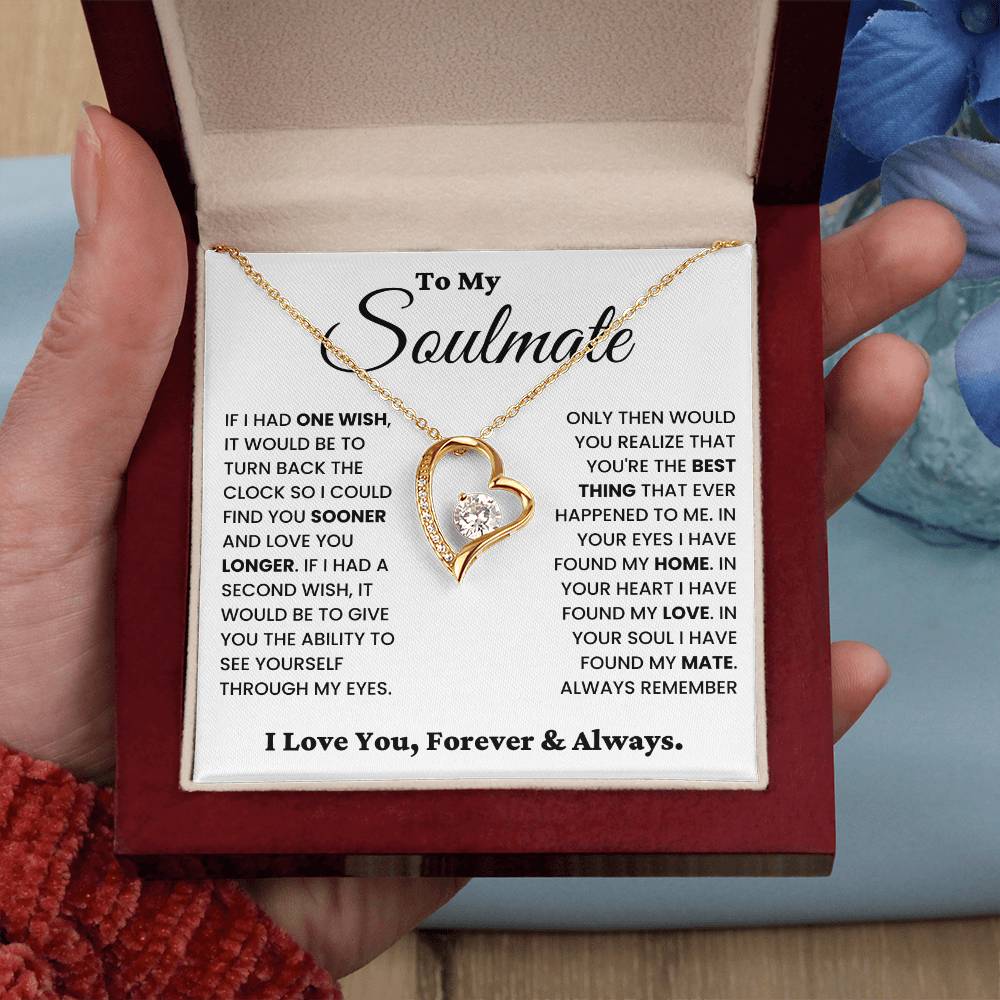 Soulmate Gift "Always Remember" Forever Love Necklace