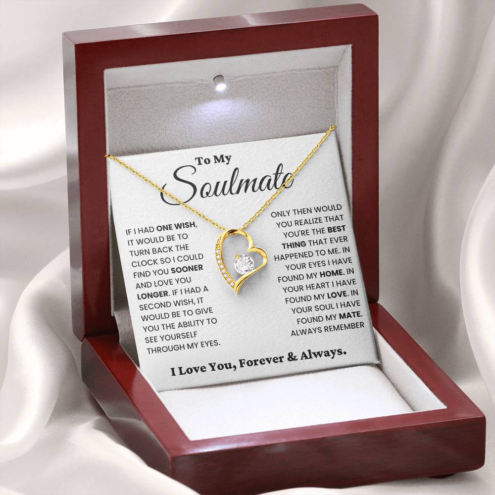 Soulmate Gift "Always Remember" Forever Love Necklace