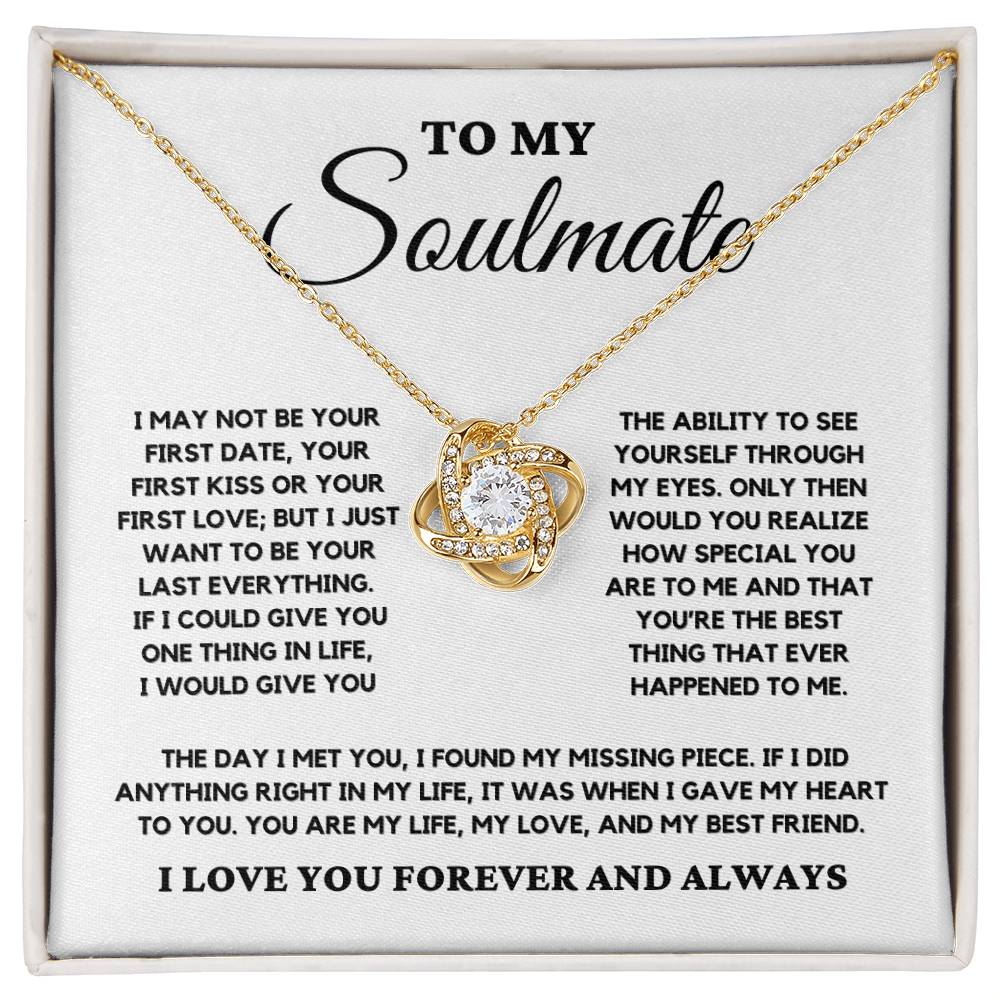 Soulmate Gift "You're The Best Thing" Love Knot Necklace