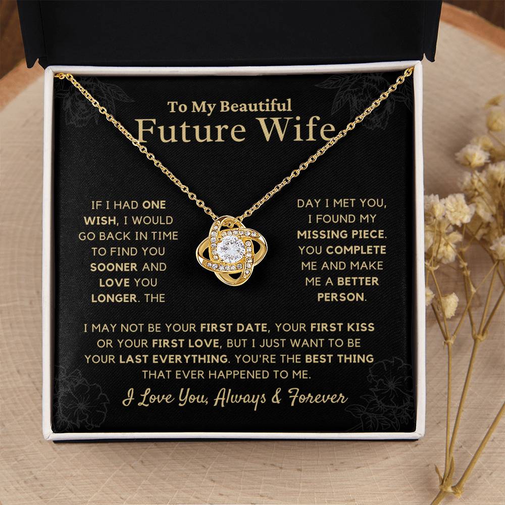 Future Wife Gift "Last Everything" Knot Necklace