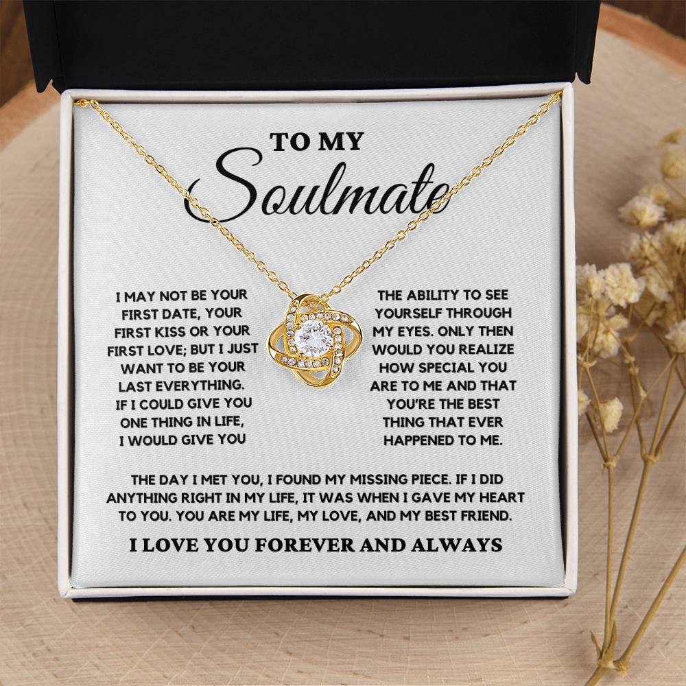 Soulmate Gift "You're The Best Thing" Love Knot Necklace