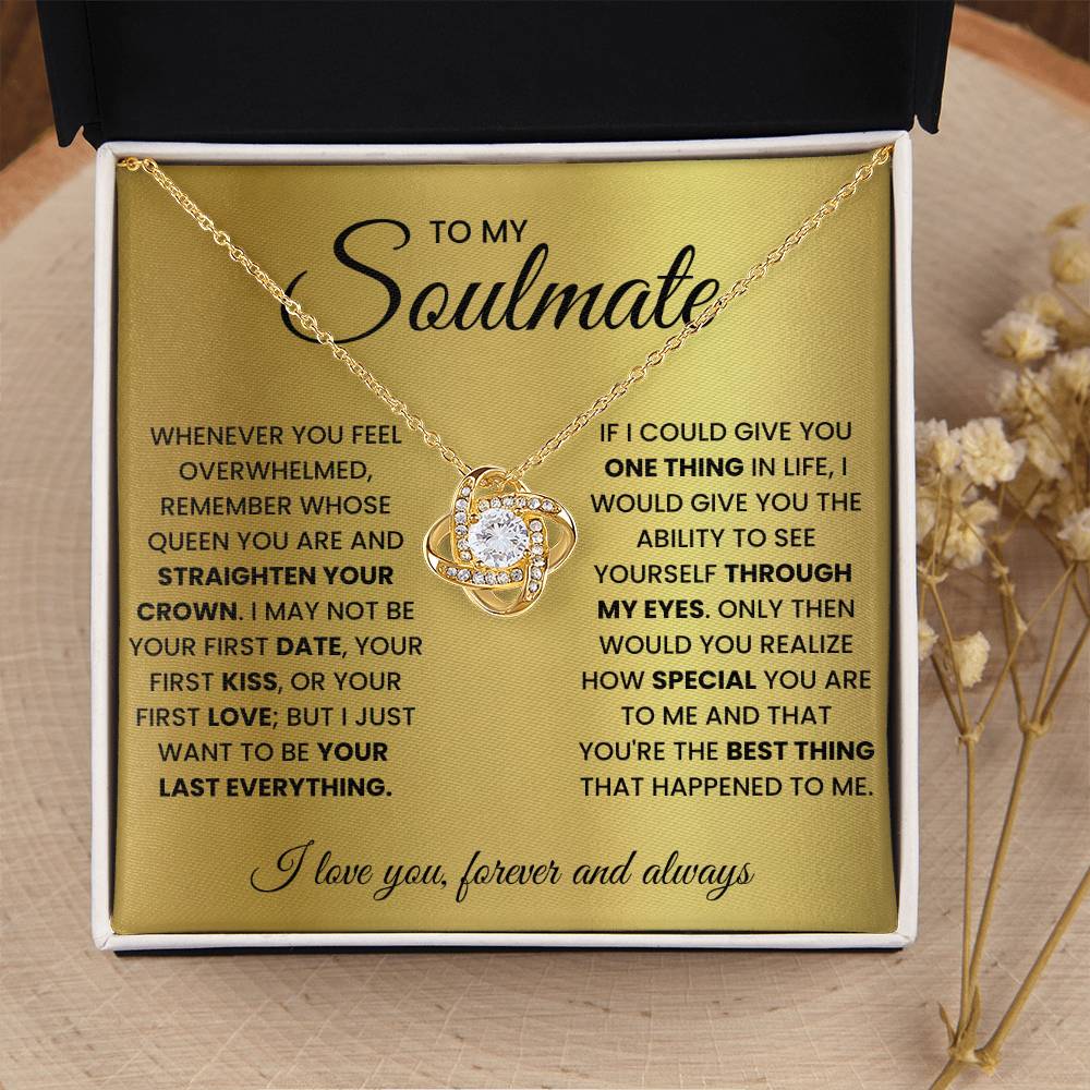 Soulmate Gift "You're The Best Thing" Love Knot Necklace