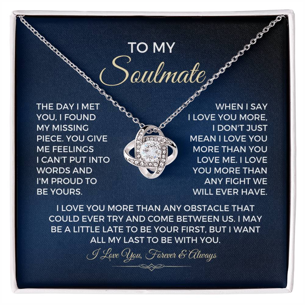 To My Soulmate - Love Knot Necklace