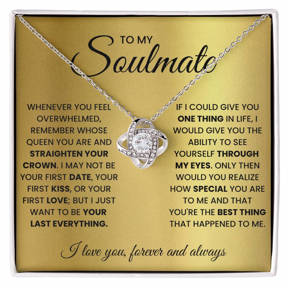 Soulmate Gift "You're The Best Thing" Love Knot Necklace