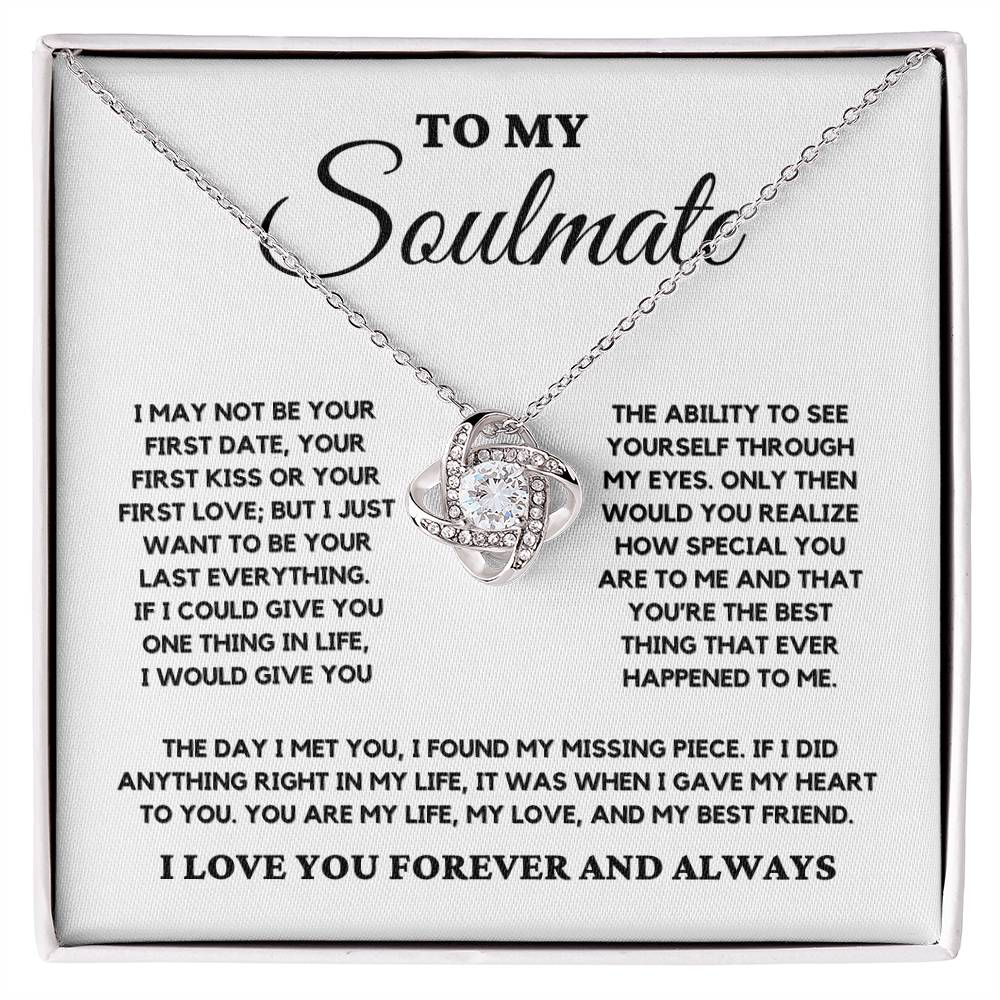 Soulmate Gift "You're The Best Thing" Love Knot Necklace