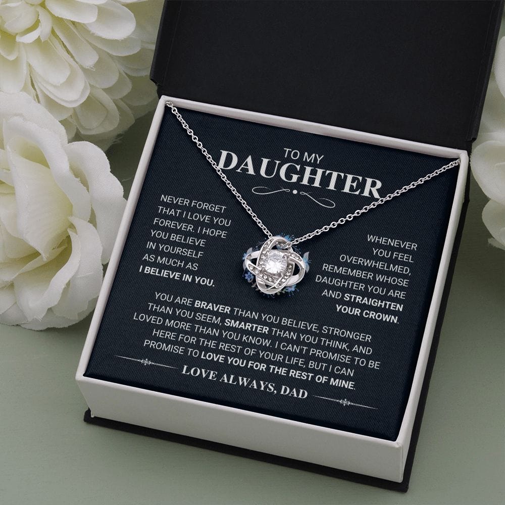 Daughter "My Promise" Love Knot Necklace