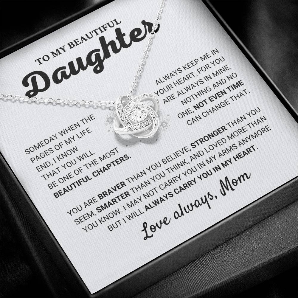 Daughter From Mom "Most Beautiful  Chapter" Necklace