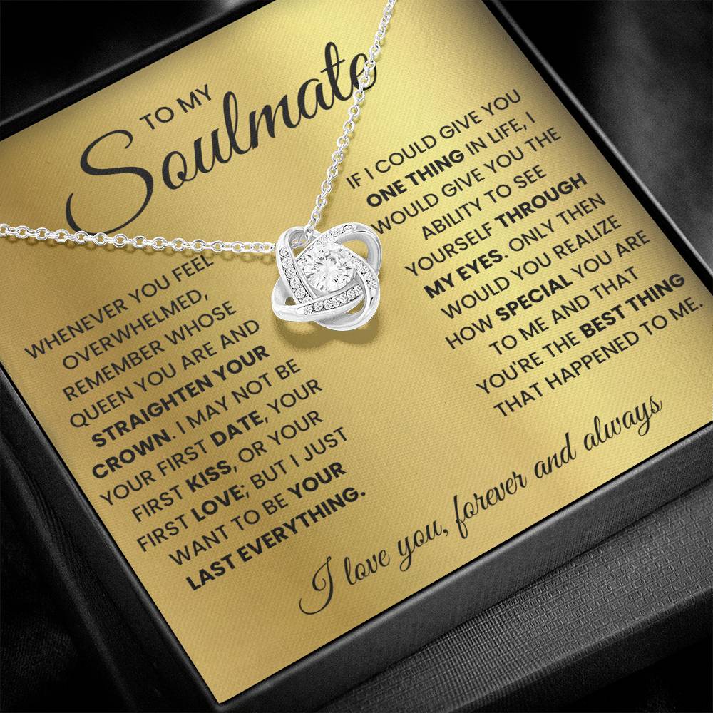 Soulmate Gift "You're The Best Thing" Love Knot Necklace