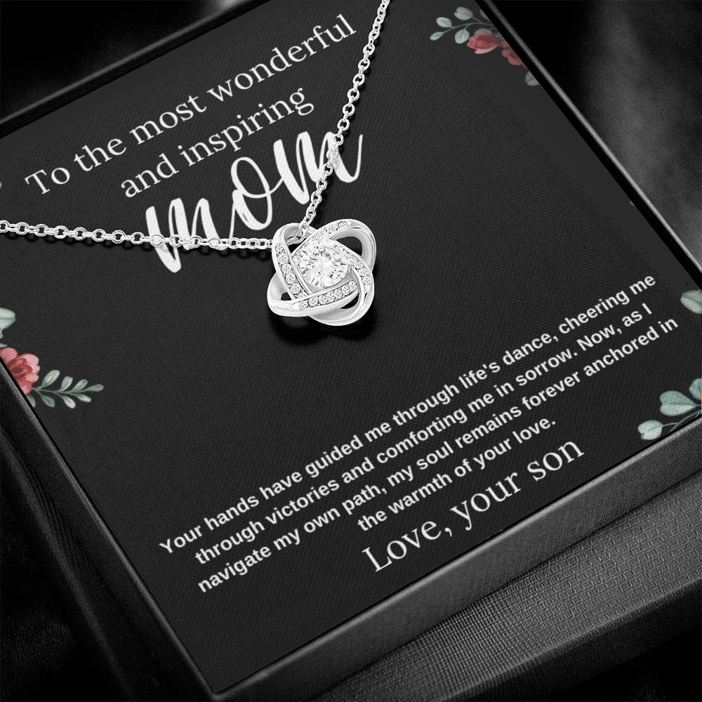 Mom Gift "Forever Anchored" Knot Necklace From Son