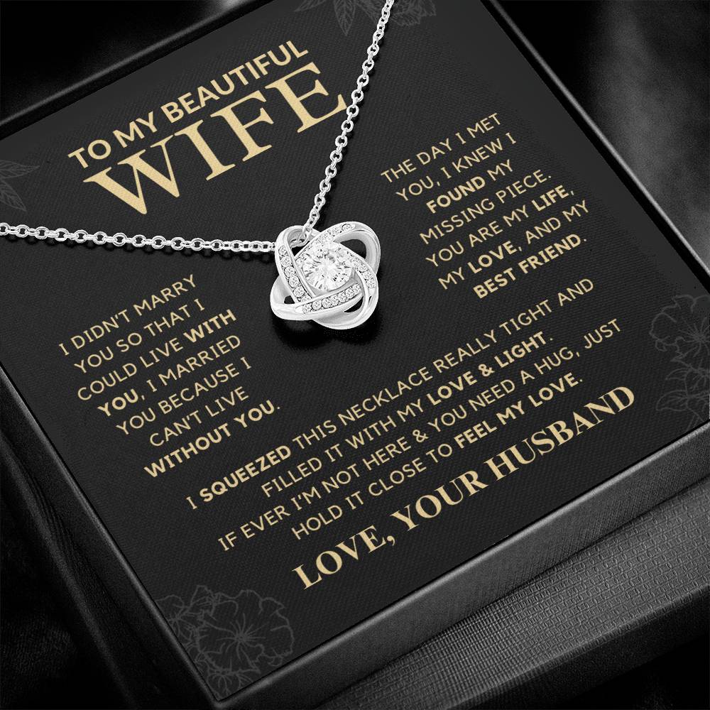 Unique Gift for Wife "My Best Friend" Knot Necklace