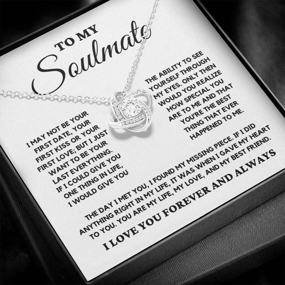 Soulmate Gift "You're The Best Thing" Love Knot Necklace