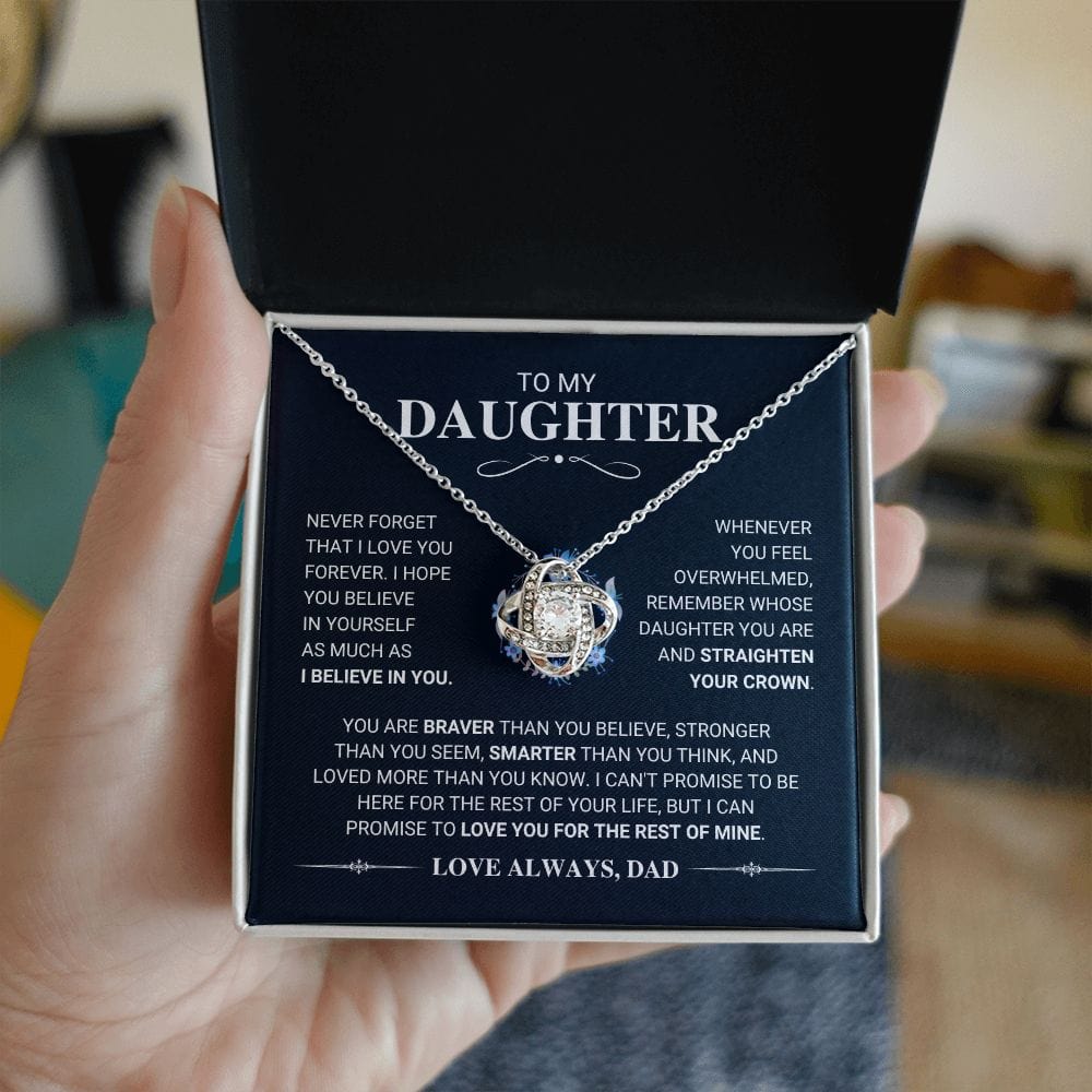 Daughter "My Promise" Love Knot Necklace