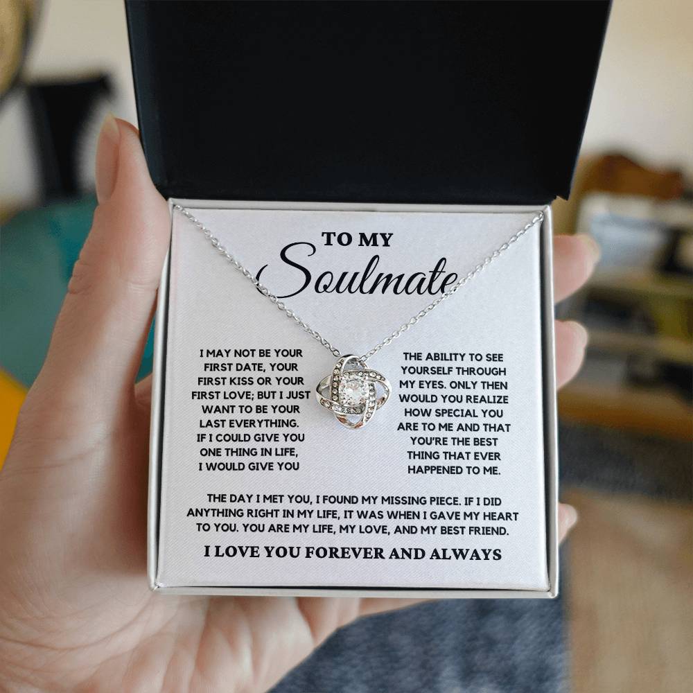 Soulmate Gift "You're The Best Thing" Love Knot Necklace