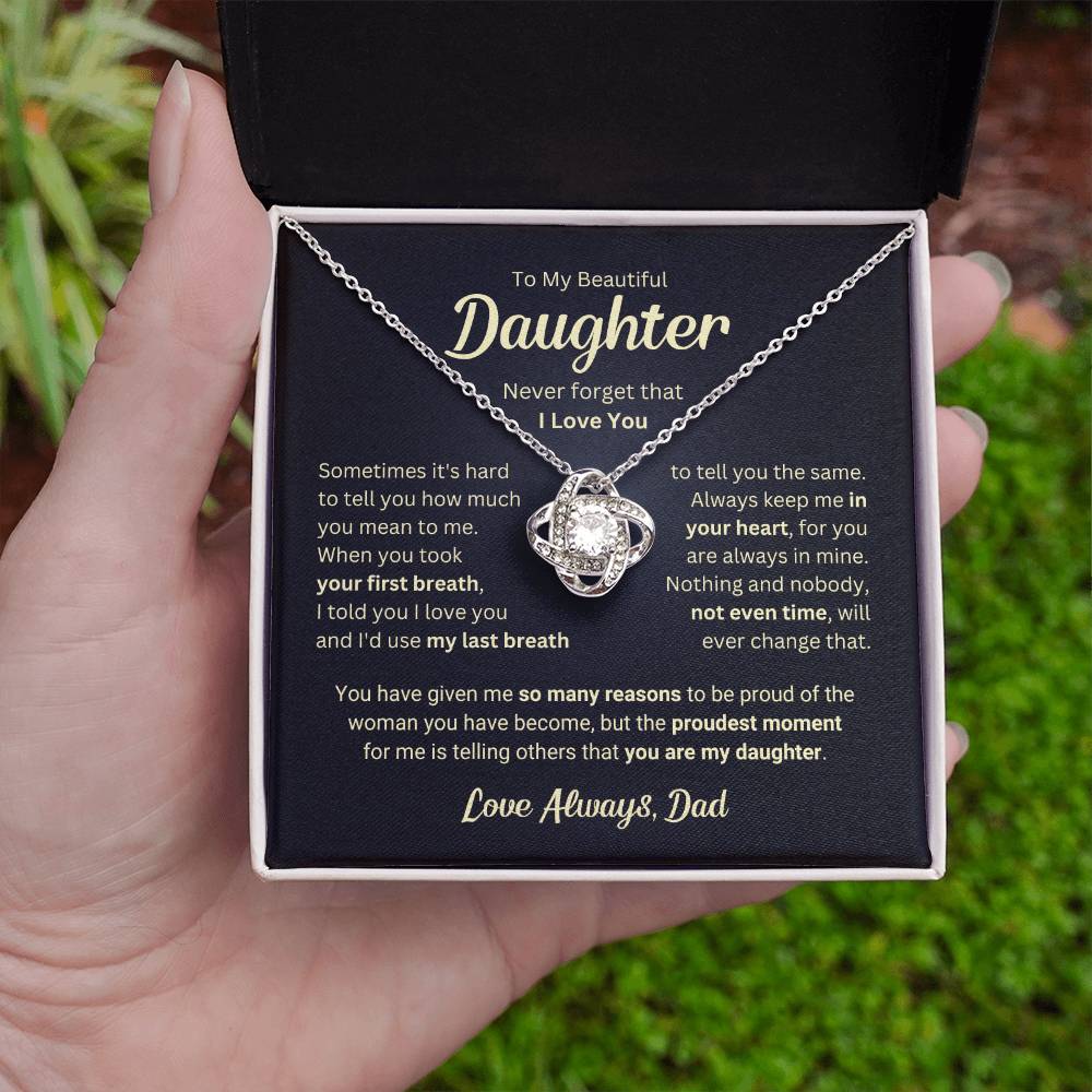 Gift for Daughter From Dad "Last Breath" Necklace