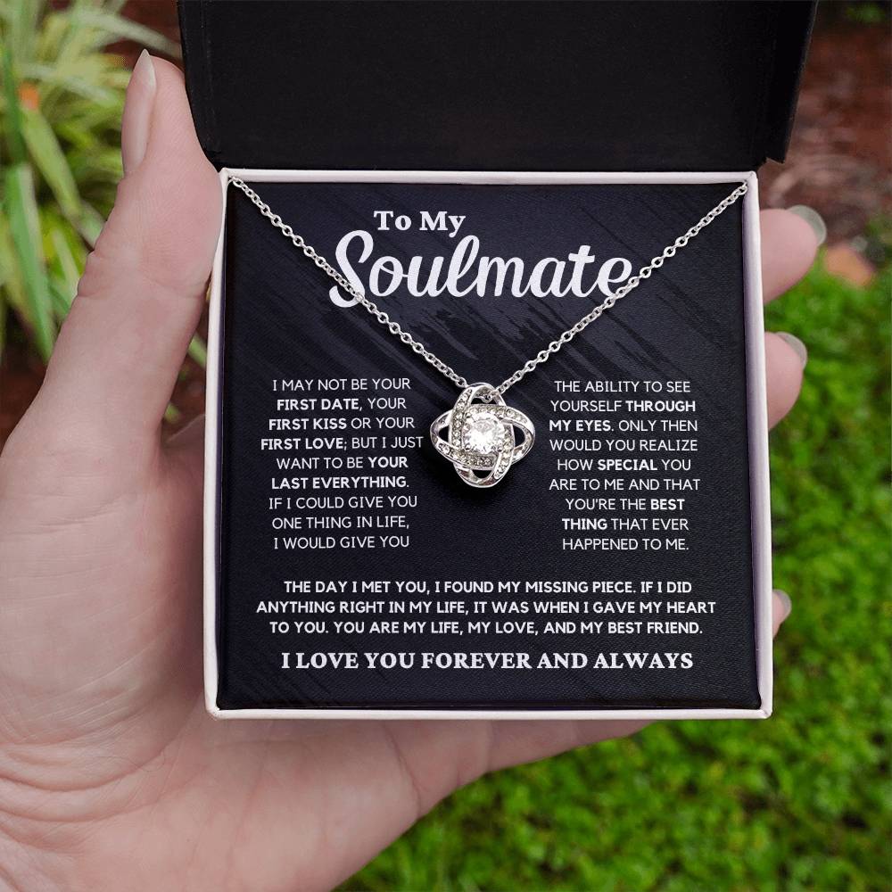 Soulmate Gift "You're The Best Thing" Love Knot Necklace