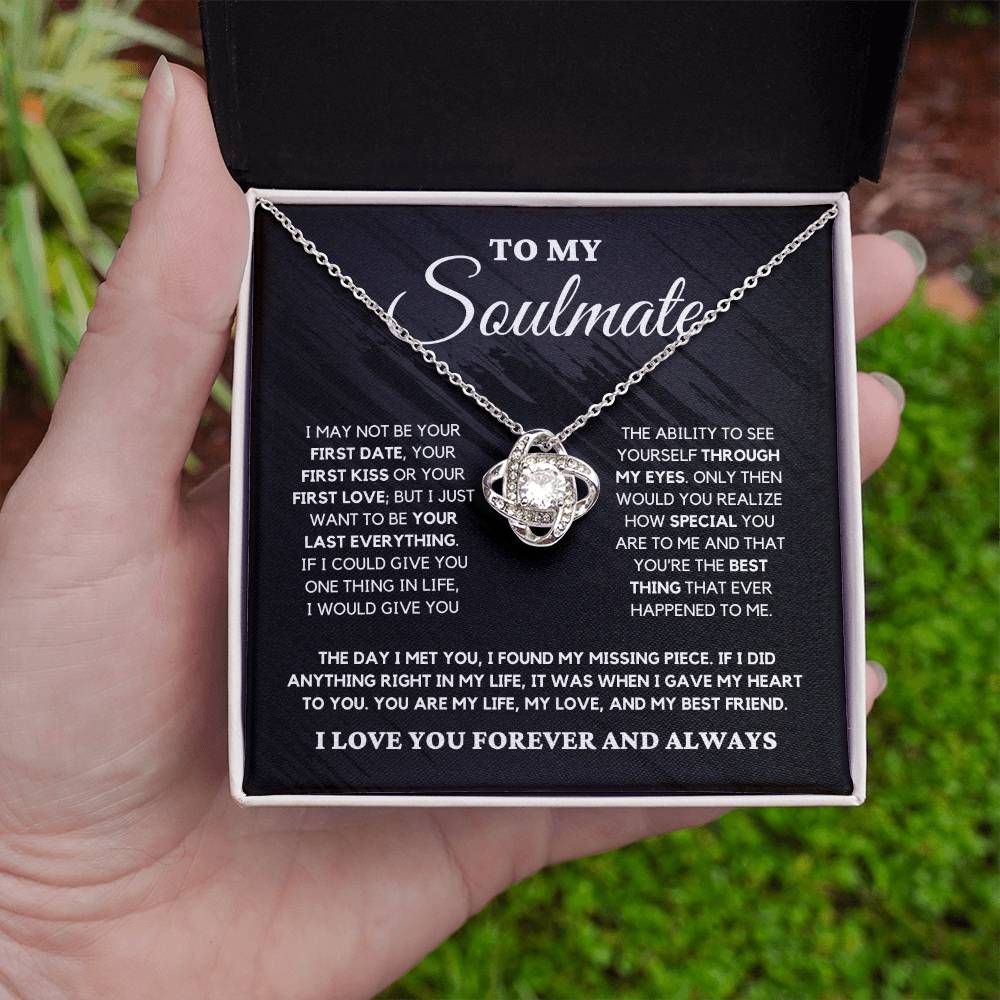 Soulmate Gift "You're The Best Thing" Love Knot Necklace