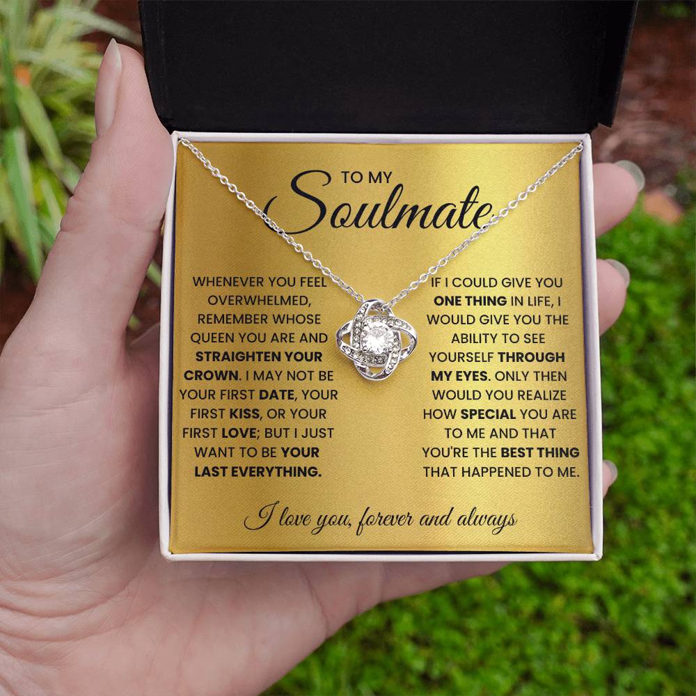 Soulmate Gift "You're The Best Thing" Love Knot Necklace