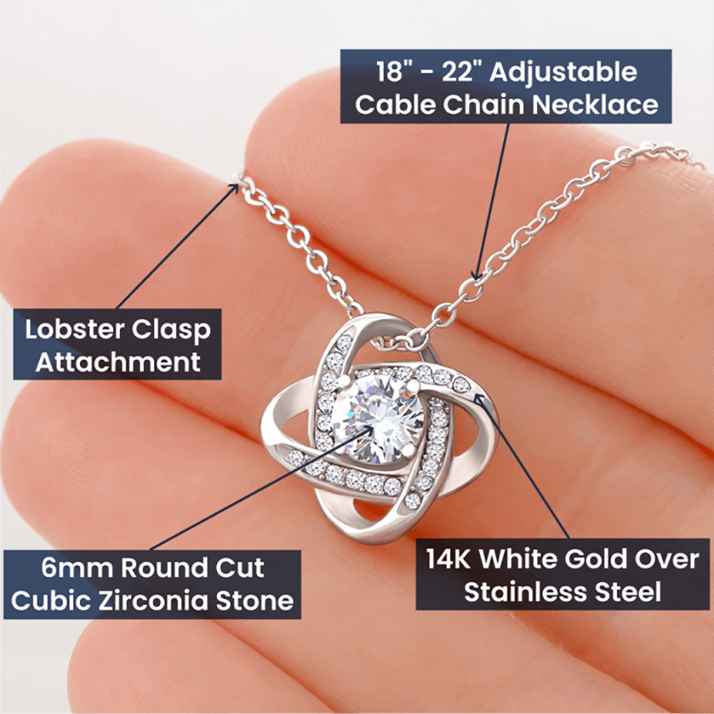 Soulmate Gift "Always Remember" Love Knot Necklace