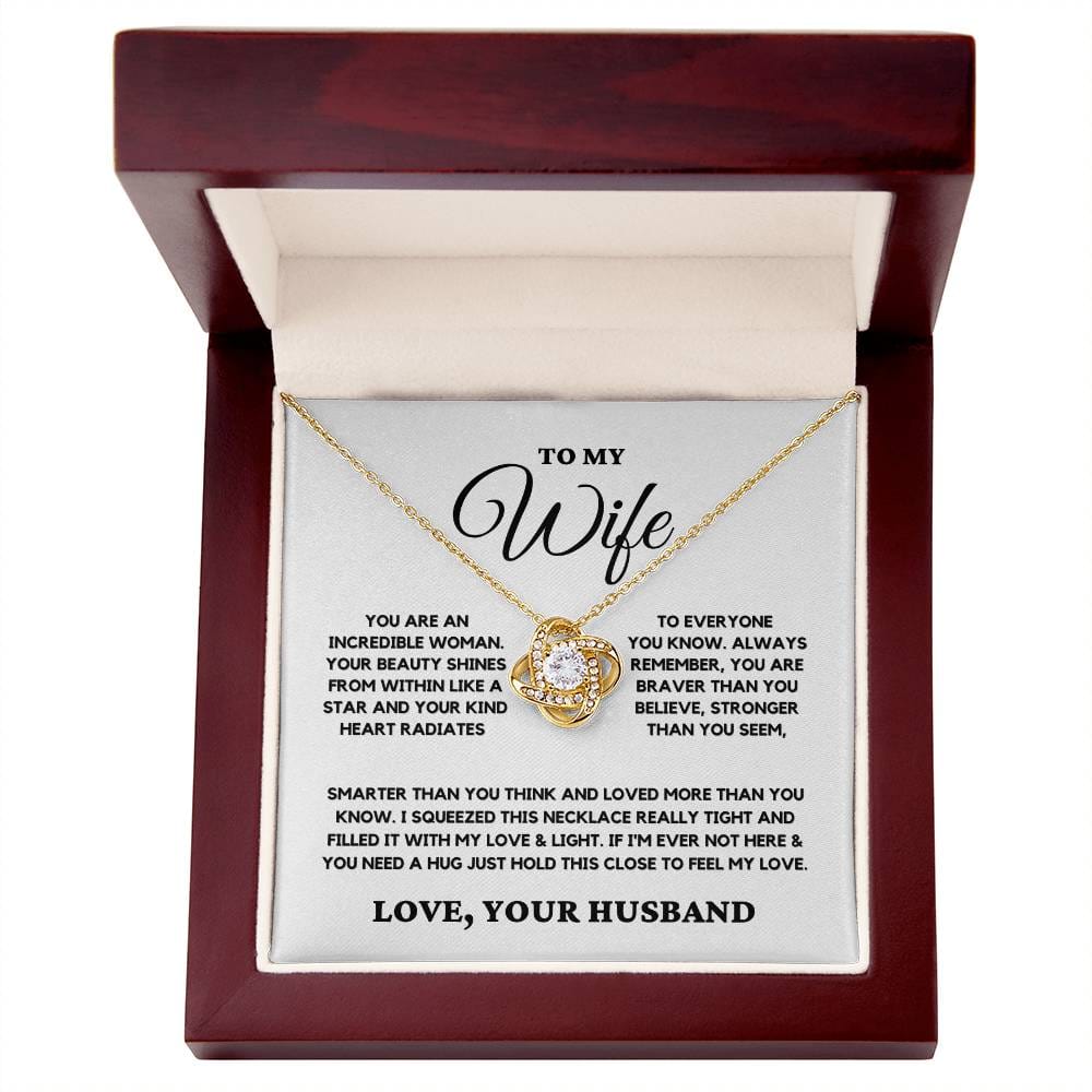 Wife Gift "Feel My Love" Knot Necklace From Husband