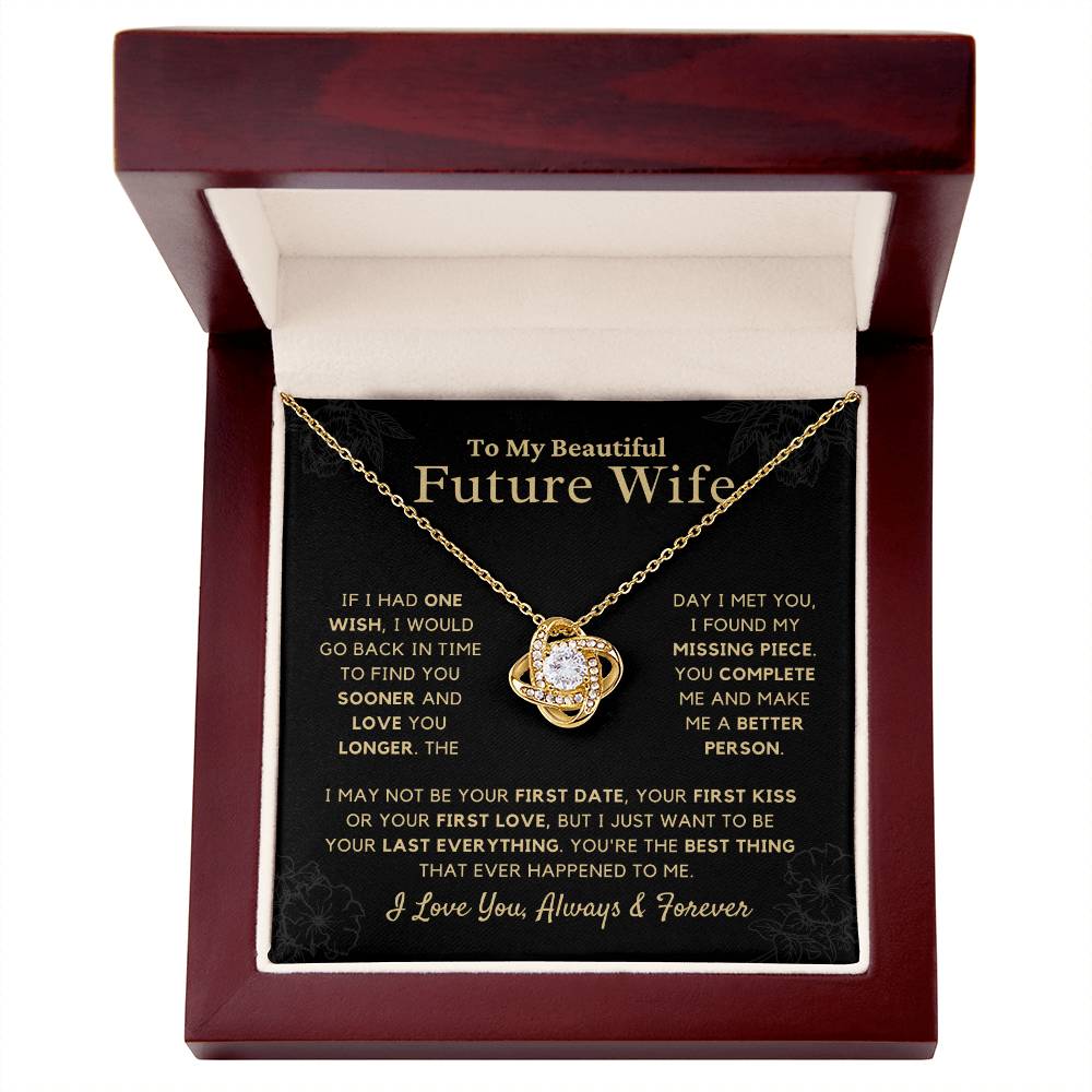 Future Wife Gift "Last Everything" Knot Necklace