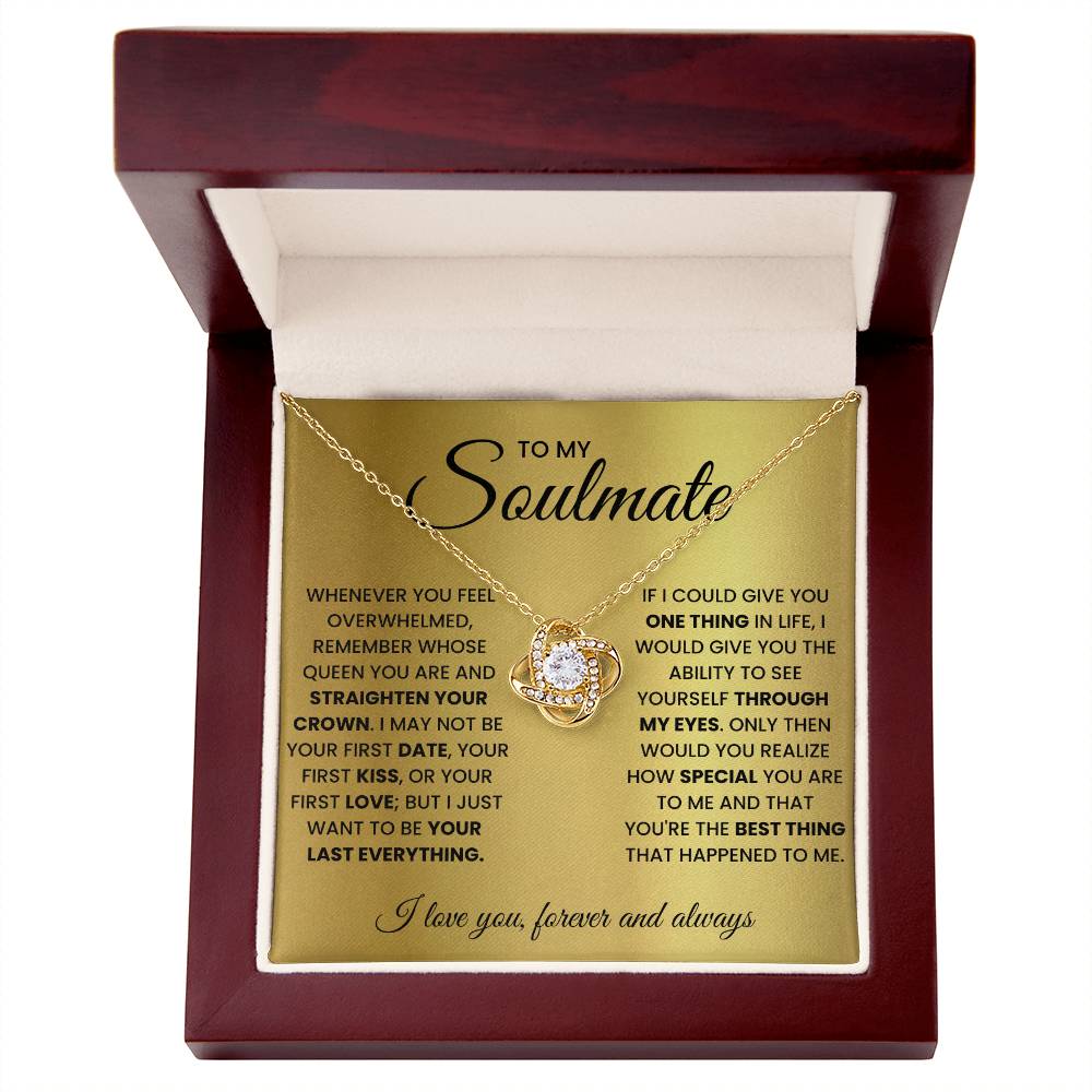 Soulmate Gift "You're The Best Thing" Love Knot Necklace